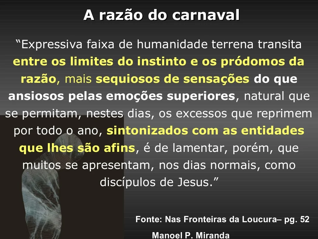 carnaval perante o espiritismo